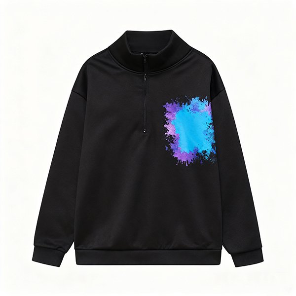 Men's/Women's/Unisex Oversized Drop Shoulder Hoodie - Half-Zip Polyester Sweatshirt